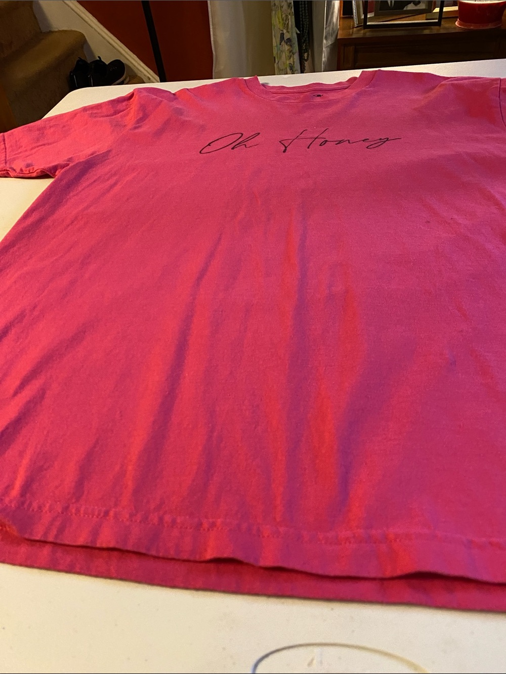 Fashion Nova Hot Pink "Oh Honey" Graphic Tee